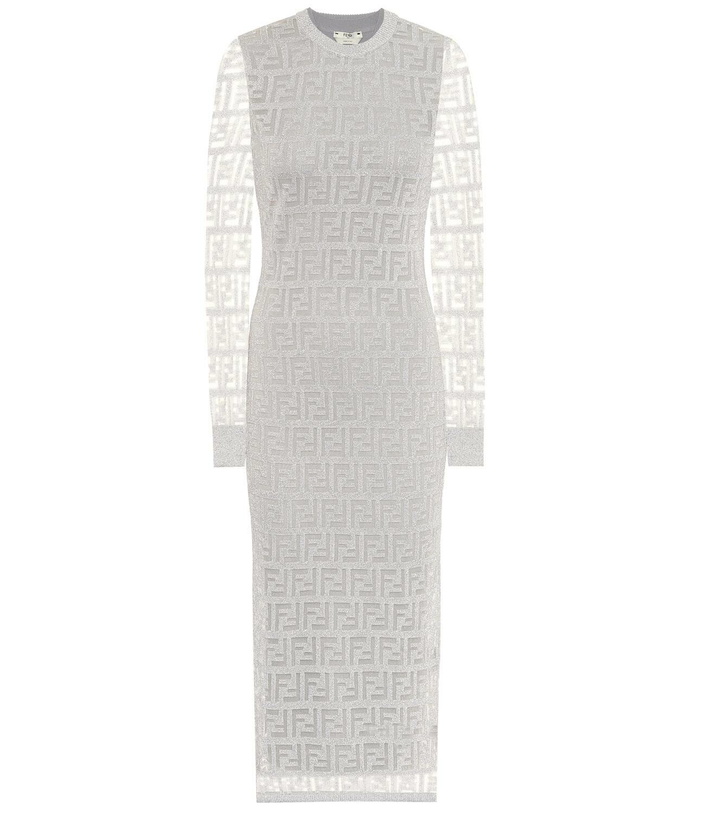 Fendi Off-White Knit Cut-Out Dress Fendi Fendi Off-White Knit Cut-Out Dress Fendi
