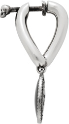 Alexander McQueen Silver Pendant Hoop Single Earring