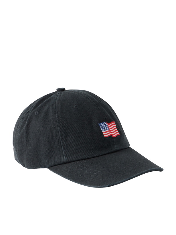 Photo: Cherry Los Angeles - Mini Flag Embroidered Cotton-Twill Baseball Cap
