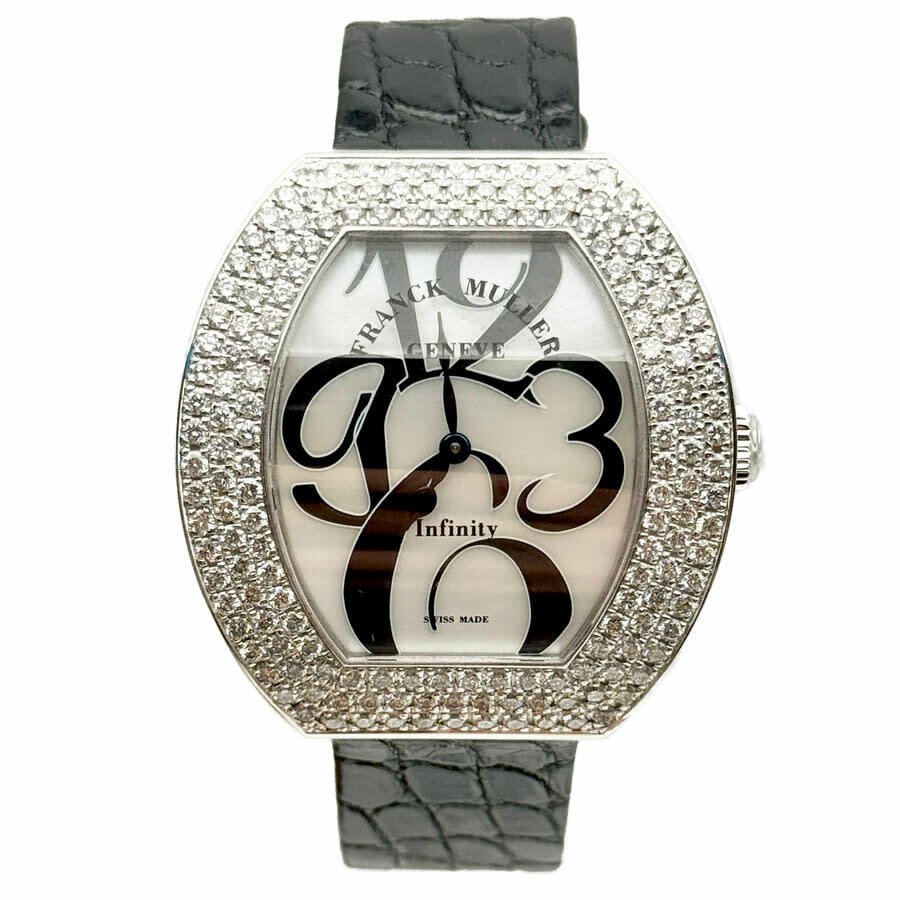 Franck Muller Infinity Quartz Diamond White Dial Ladies Watch 3535 QZ A D3-BLK
