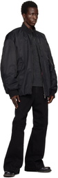 WOOYOUNGMI Black Over Fit MA-1 Bomber Jacket