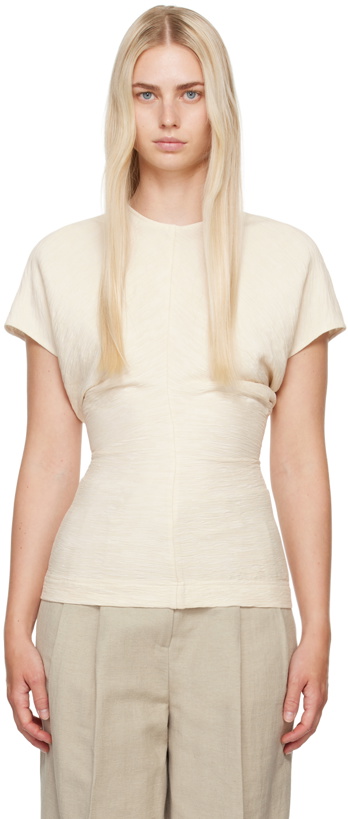 Photo: TOTEME Off-White Slouch Waist Blouse