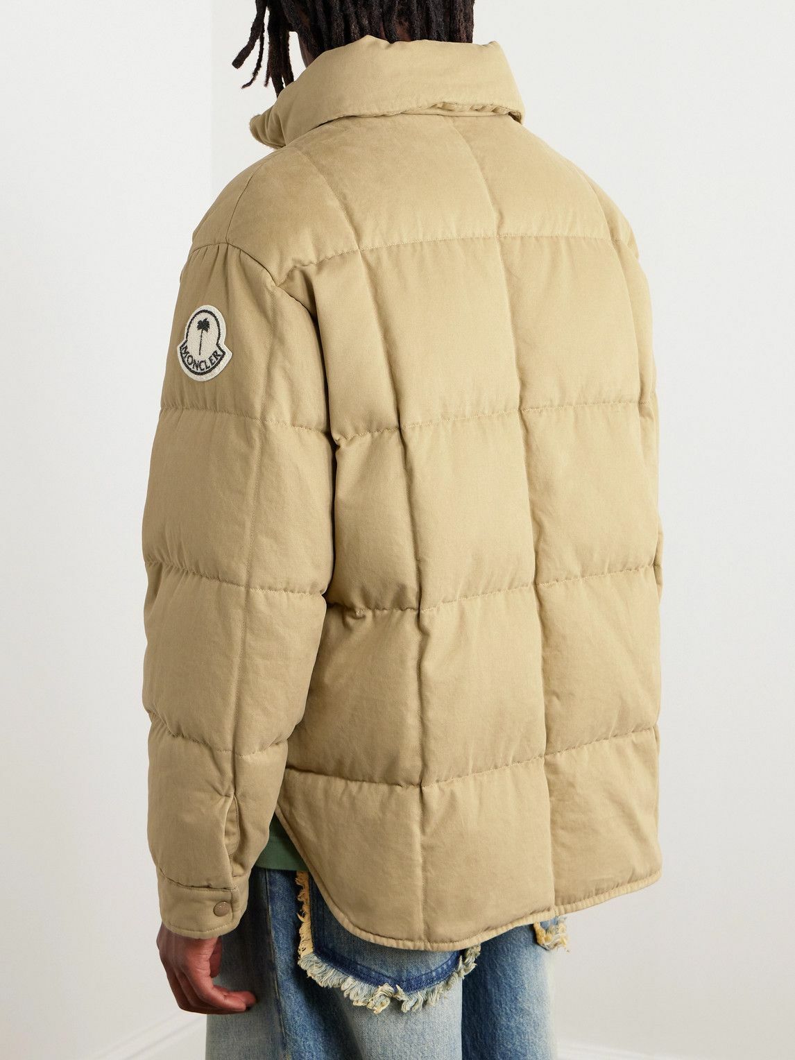 Moncler Genius - Palm Angels Quilted Cotton-Gabardine Down Jacket - Brown