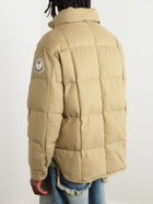 Moncler Genius - Palm Angels Quilted Cotton-Gabardine Down Jacket - Brown