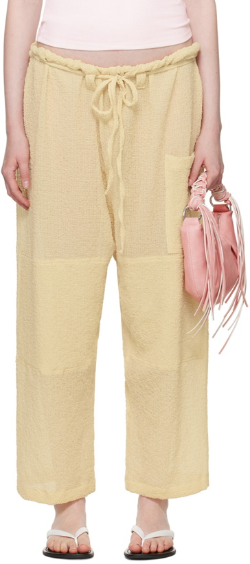 Photo: Gil Rodriguez Yellow Crinkle Lou Lounge Pants