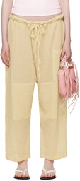 Gil Rodriguez Yellow Crinkle Lou Lounge Pants