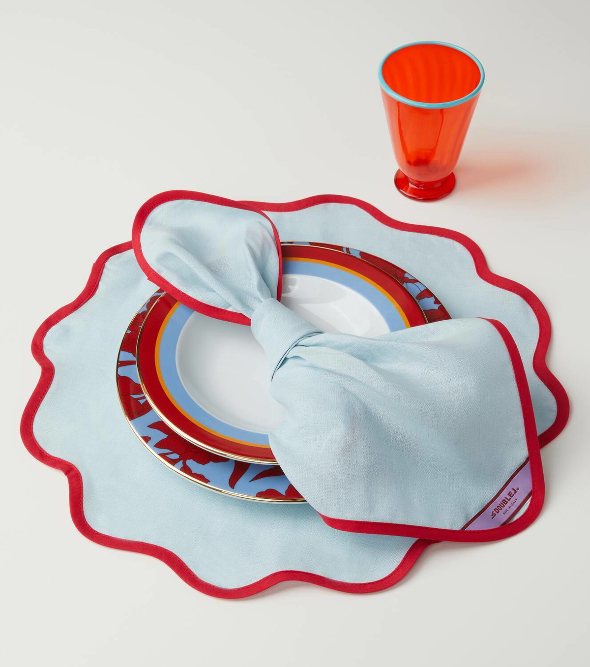 La DoubleJ Rainbow Celeste Large set of 2 napkins