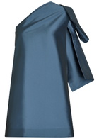 Bernadette Winnette Bow-appliquéd Taffeta Mini Dress Mid Blu