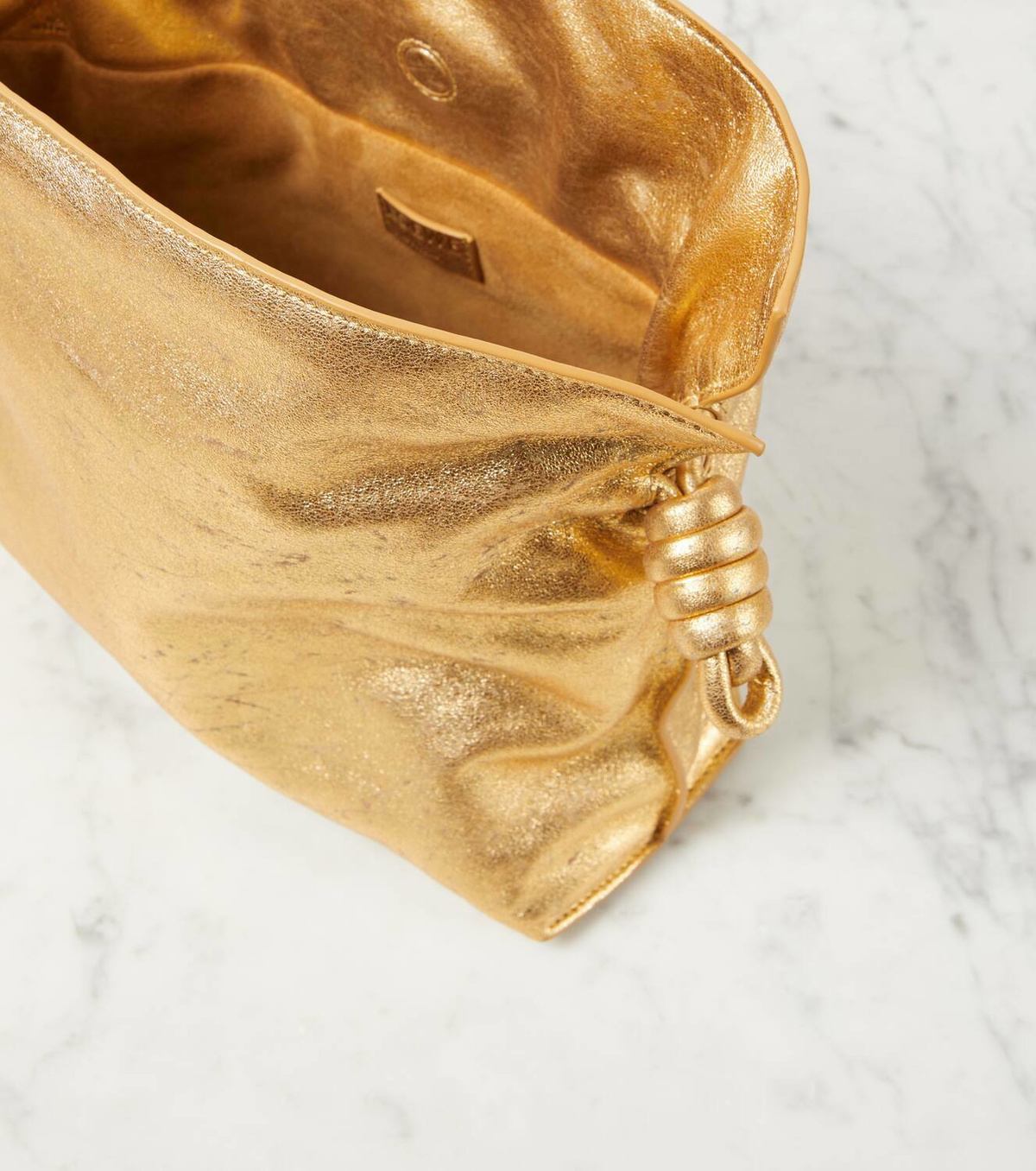 Loewe Flamenco metallic leather clutch Loewe