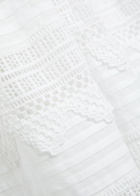 Polo Ralph Lauren Embroidered Stretch-cotton Midi Dress White