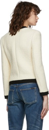 Saint Laurent Off-White Tweed Jacket