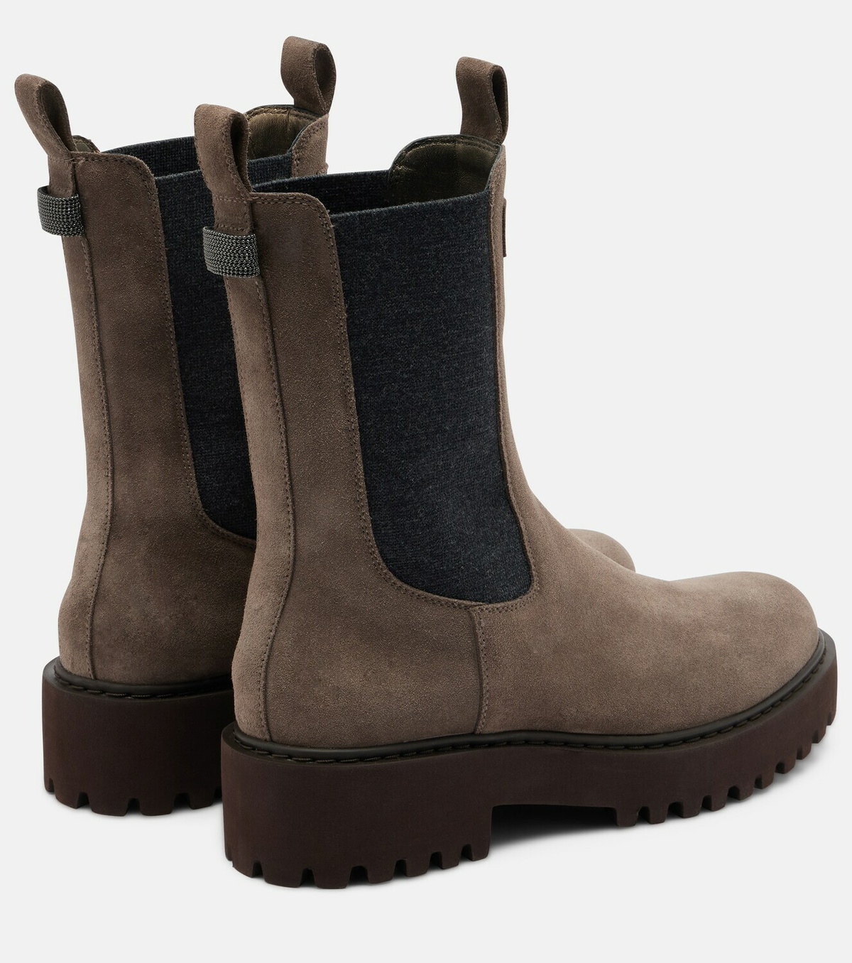 Brunello Cucinelli Monili suede Chelsea boots