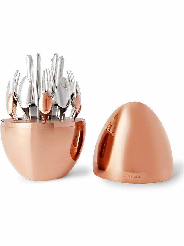 Photo: Christofle - Set of 24 Pink Gold-Tone Cutlery