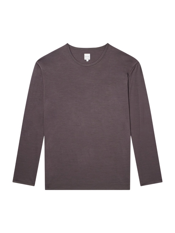 Photo: Paul Smith - Wool-Jersey T-Shirt - Gray