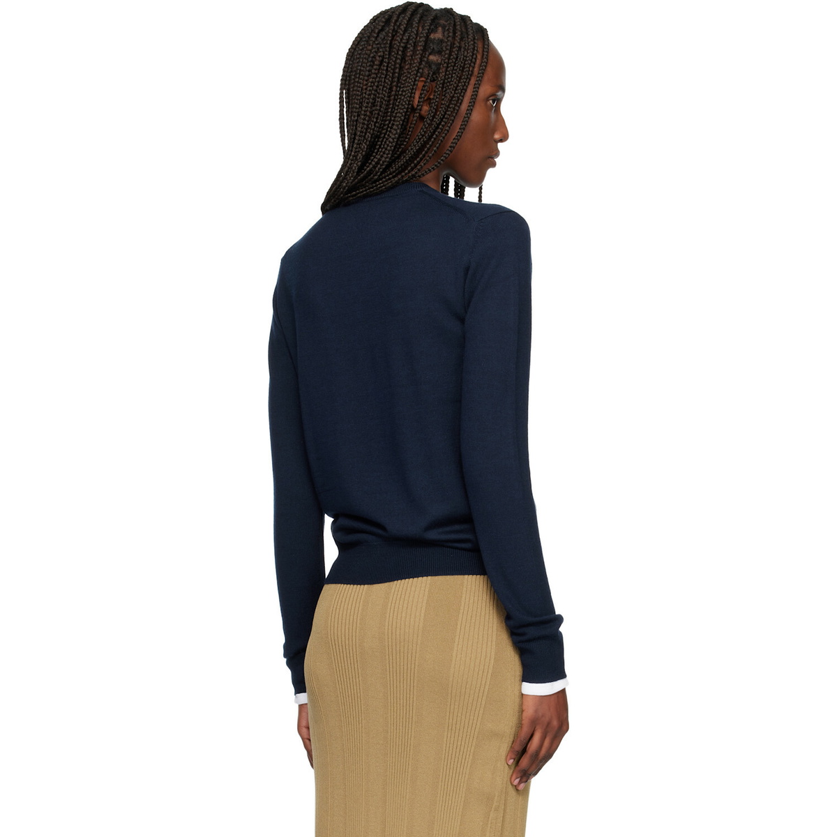 Proenza Schouler Navy Vivian Sweater