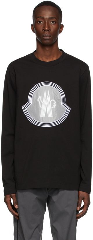 Photo: Moncler Black Logo Long Sleeve T-Shirt