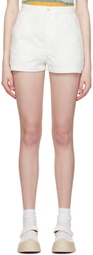 Marni Off-White Flared Shorts