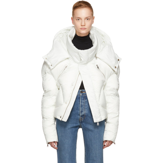 Photo: Chen Peng White Short Quilted Puffer Jacket
