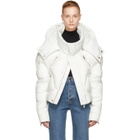 Chen Peng White Short Quilted Puffer Jacket