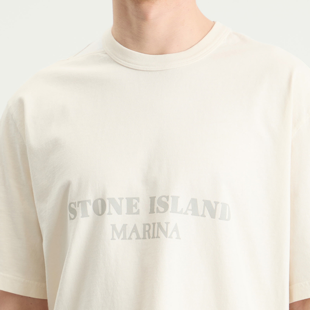 Stone Island Men's Marina Logo T-Shirt in Ivory
