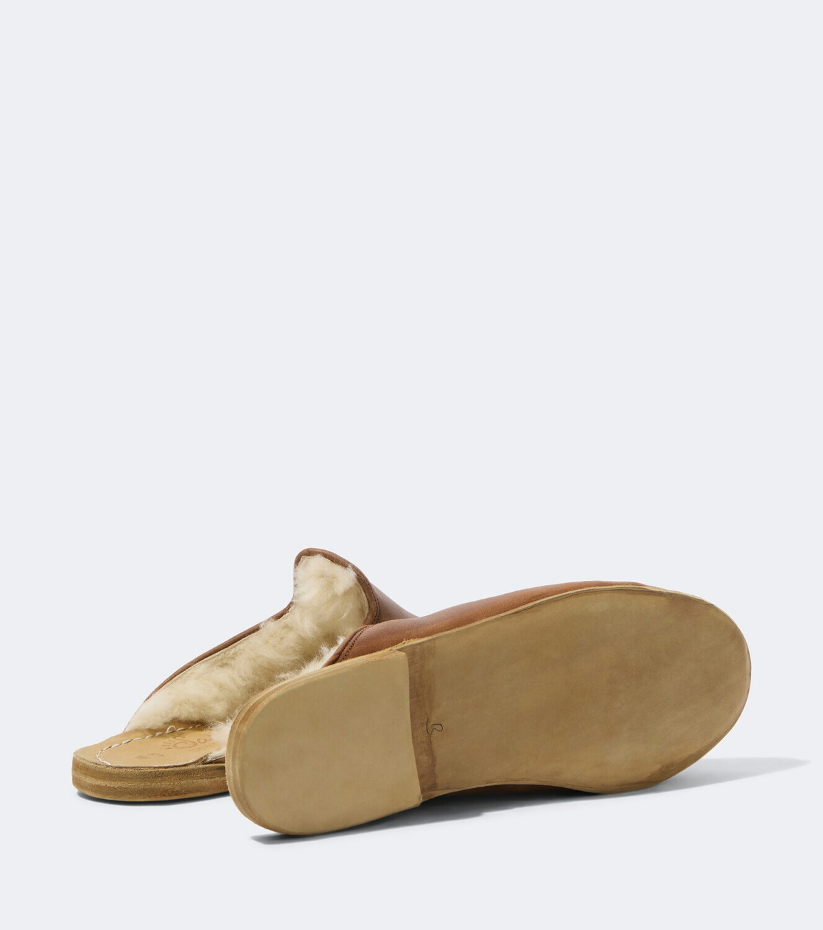 Sabah Shearling-lined leather mules