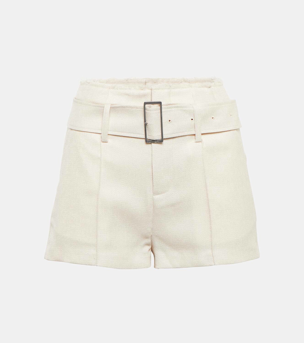 Xu Zhi Belted linen shorts