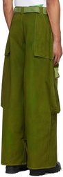 YAKU Green 7-Pocket Cargo Pants