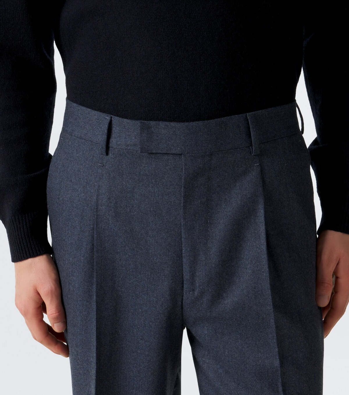 Zegna Wool flannel straight pants
