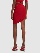 JACQUEMUS La Mini Jupe Drapeado Jersey Skirt