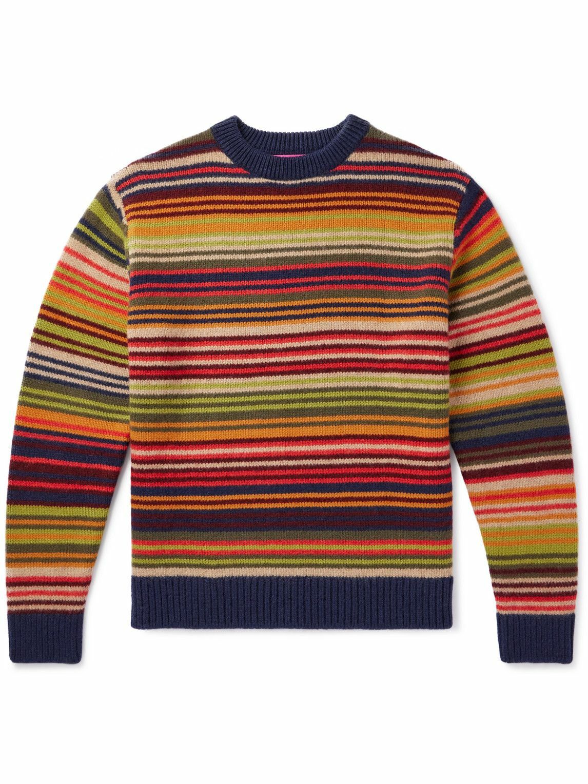 The Elder Statesman - Striped Cashmere Sweater - Orange The Elder