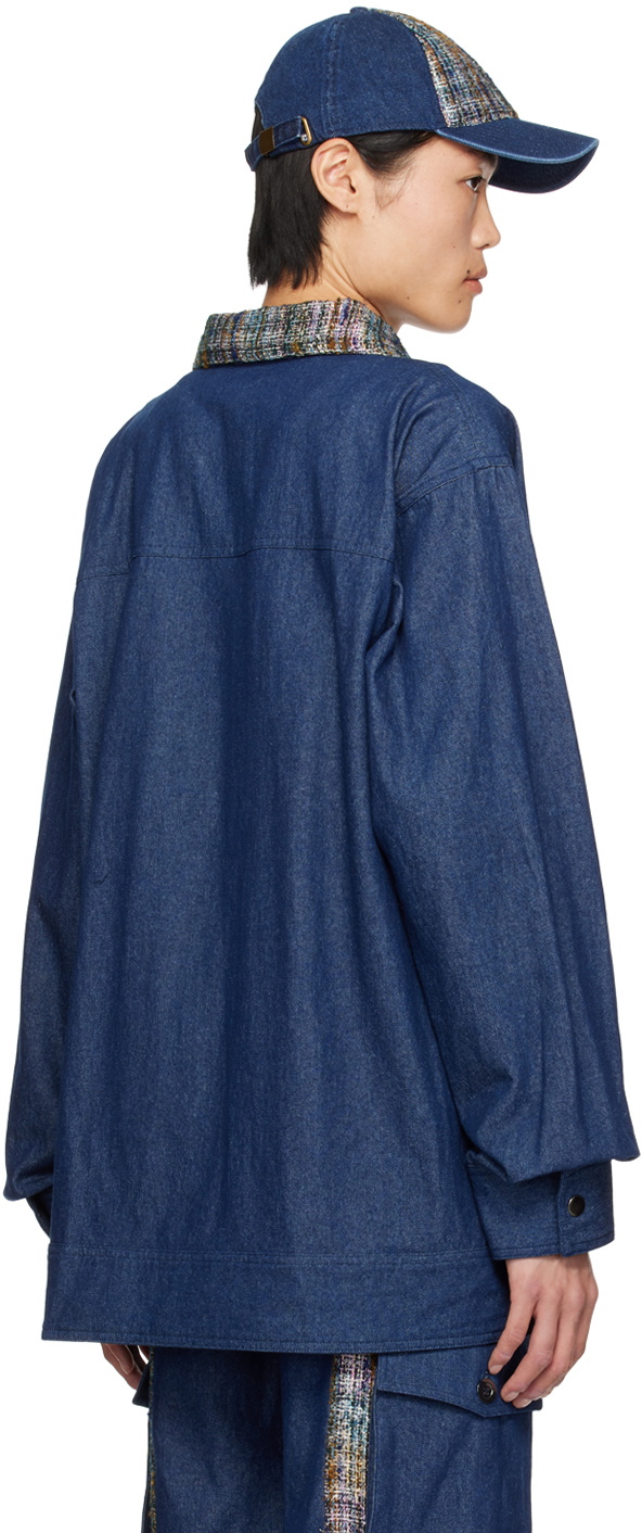 Anna Sui SSENSE Exclusive Navy Denim Jacket