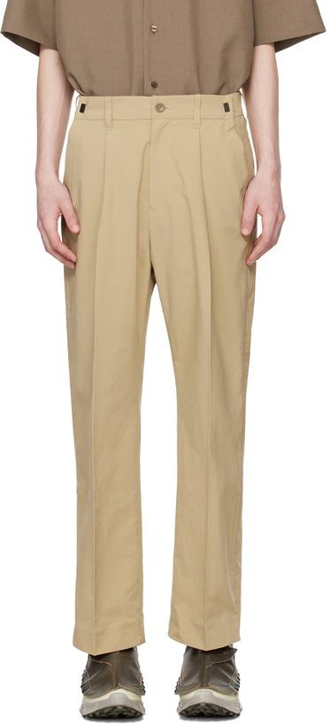 Photo: meanswhile Beige Side Zip Trousers