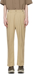 meanswhile Beige Side Zip Trousers