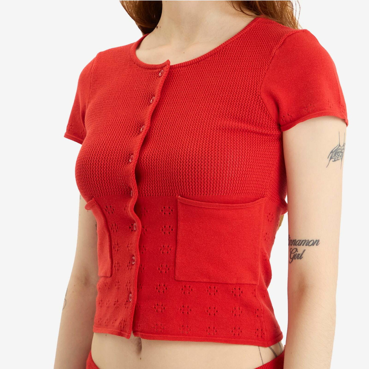 Peachy Den Women's Marie Knit Polo Top in Jam