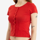 Peachy Den Women's Marie Knit Polo Top in Jam