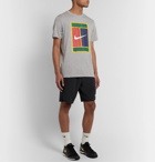 Nike Tennis - Court Logo-Embroidered Cotton-Jersey T-Shirt - Gray
