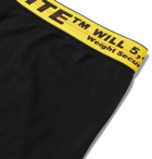 Off-White - Ribbed Stretch-Cotton Boxer Briefs - Black