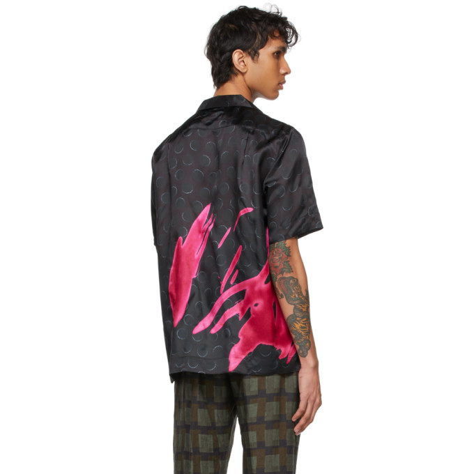 Dries Van Noten Black and Pink Len Lye Edition Graphic Short