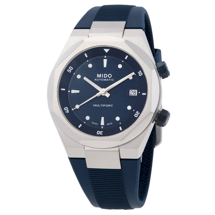 Photo: Mido Multifort 8 Two Crowns Automatic Blue Dial Watch M047.507.17.041.00