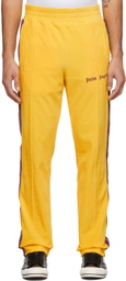 Palm Angels Yellow Corduroy Track Pants