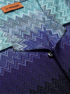 Missoni - Camp-Collar Crochet-Knit Cotton-Blend Shirt - Blue