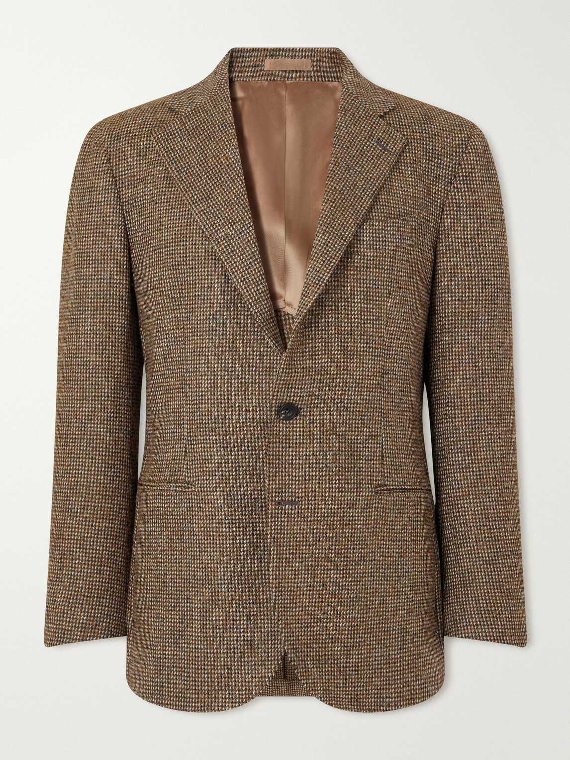J. Mueser - Waverly Herringbone Virgin Wool-Tweed Blazer - Brown
