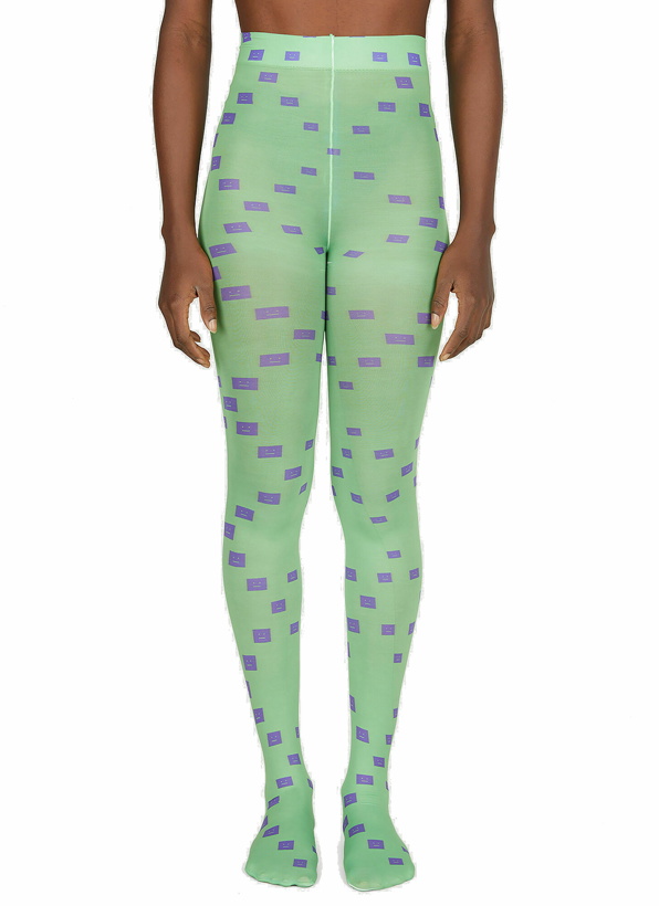 Photo: Acne Studios - Face Patch Tights in Green