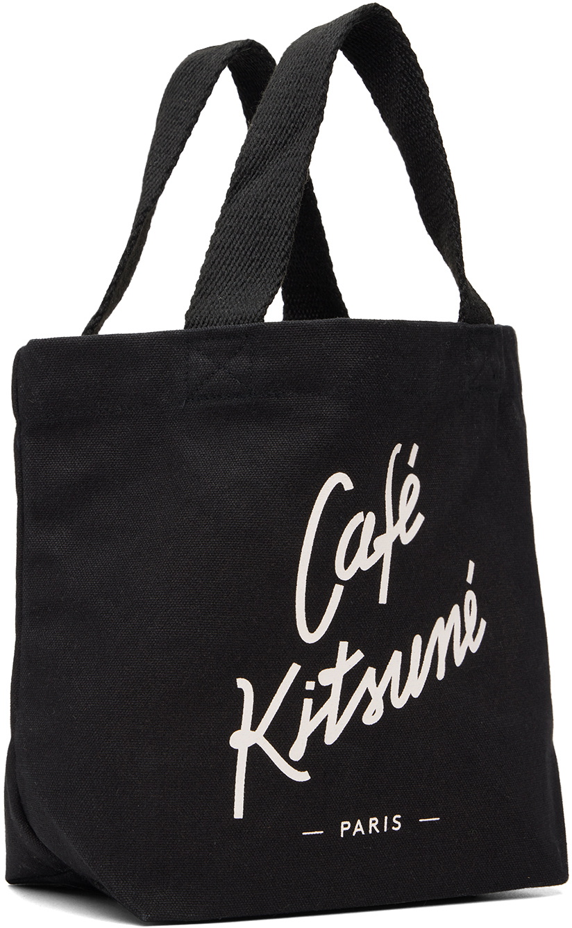 Maison Kitsuné Black Mini 'Cafe Kitsuné Tote Maison Kitsune