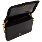 Versace Jeans Couture Black Faux-Leather Sherpa Wallet Bag