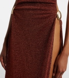 Oséree Lumière Shell open-back midi dress