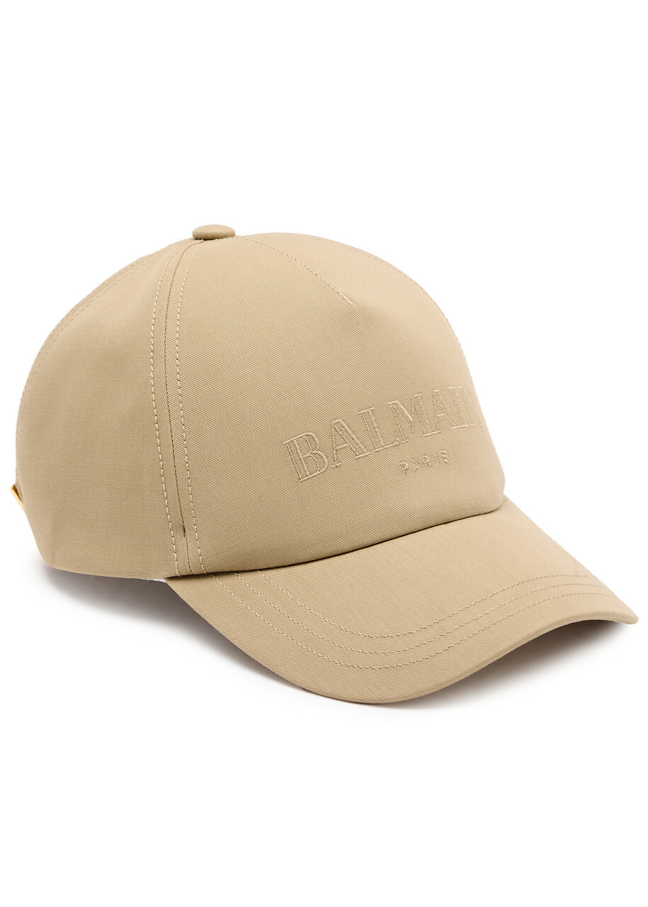 Balmain Logo-embroidered Cotton cap - Beige - One Size
