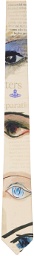 Vivienne Westwood Beige Printed Tie