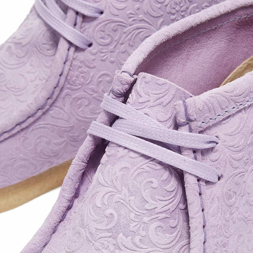 END. x Clarks Originals Oxford Flowers Wallabee Boot in Lilac