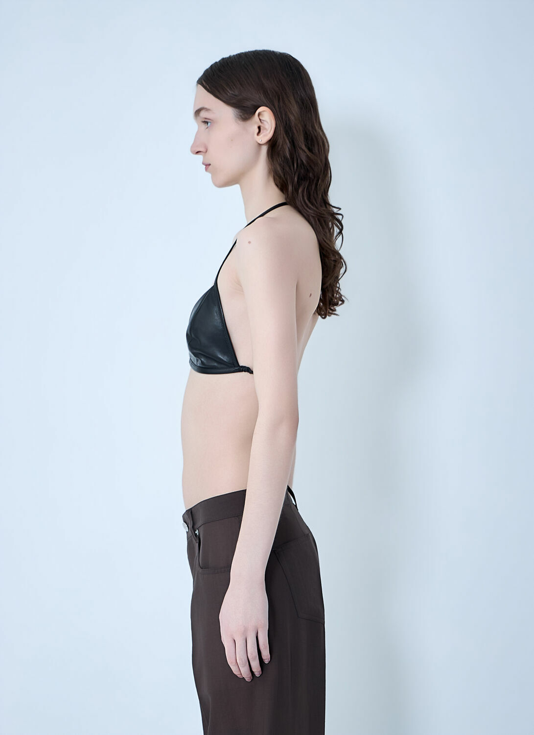 Rick Owens Leather Triangle Bikini Top